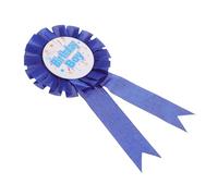 Abaodam Pin de Insignia Accesorio Versátil y Cómodo Diseño de Flor y Cinta en Hojalata Azul de Cumpleañero para Niños para Celebración de Cumpleaños