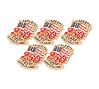 Abaodam Pin de Solapa Conmemorativo Estados Unidos 250 Aniversario Aleación Resistente 5 Piezas Broche Patriótico para Suéter Mochila y Sombrero Accesorio para Día Independencia y