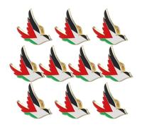 Abaodam Pin de Solapa Palestina 10 Piezas Broches Metálicos Esmaltados Bandera de Palestina Pines Decorativos para Ropa Mochilas y Sombreros Accesorios Patrióticos para Viajes y Uso