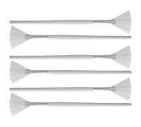 Abaodam Pinceles de Abanico Cerdas Sintéticas para Mascarillas Faciales Set de 6 y Mango de Madera, Aplicación Uniforme y Ligera para Uso Diario