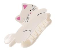 Abaodam Pinza Pelo Garra De Gato Pequeña Blanca, Clip Para Mujer y Niña, Accesorio Caprichoso De Dibujos Animados Para Peinados Rápidos y Uso Diario