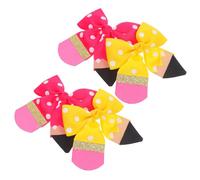 Abaodam Pinzas Cabello de Bebés Lazo Grande de Cinta Grosgrain 2 Pares de Horquillas Antideslizantes para Niñas Accesorios Vuelta al y Uso Diario