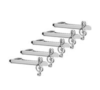 Abaodam Pinzas de Corbata para Hombre 5 Piezas de Acero Inoxidable con Diseño Musical Clip Fuerte para Camisas Formales Accesorios Elegantes para Eventos y Banquetes