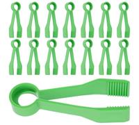 Abaodam Pinzas de Juguete para 15 Piezas, Clips Experimentales de Plástico Seguro, Color Verde, Ideales para Actividades Científicas, Aprendizaje y Desarrollo de Habilidades Motoras Finas