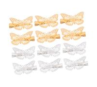 Abaodam Pinzas De Pelo Vintage 12pcs Horquillas Pinzas De Pelo Delicadas Para Niñas Diseño Estereoscópico
