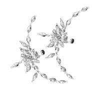 Abaodam Pinzas Decorativas para Zapatos de Boda Gemas de Imitación Brillantes, Hebillas Desmontables para Tacones, Accesorios Elegantes para Mujer en Color Transparente, 1 Par, Uso