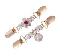 Abaodam Pinzas para Cárdigan de Aleación Dorada Gemas de Imitación Clips Creativos para Chal y Suéter Set de 2 Piezas para Mujer Accesorio de Moda para Broches de Pecho y Bufandas