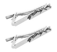 Abaodam Pinzas para Corbata de Negocios y Vestir Formales, Aleación de Zinc Duradera, Estilo Francés Informal, para Hombres, Ocasión Empresarial y Eventos Obsequios, Paquete de 2 Unidades