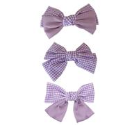 Abaodam Pinzas Pelo Lazo Grande en Tonos Morados, Accesorio de Clip para Mujer y Niña, Diseño Extragrande Resorte, Set de 3 Unidades para Uso Diario y Ocasiones Obsequios