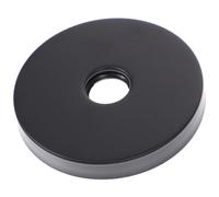 Abaodam Placa de Escudo Redonda de Acero Inoxidable Negro 3,5 Pulgadas, Cubre Orificios, Resistente al Óxido, Separador de Goma y Junta Pequeña, para Agua y Calefacción