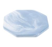 Abaodam Placa de Liberación para Sello de Cera Octogonal, Soporte Cerámico Azul Marmolado, Almohadilla de Sellado Resistente y Práctica para Manualidades y Artesanía, Herramienta