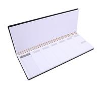 Abaodam Planificador Semanal Ligero de Papel Espiral de Hierro, Cuaderno de Horarios Simple y Portátil para Profesores y Viajeros, Agenda de Oficina Negra