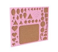 Abaodam Plantilla de Papel Cuadradas Corazón y Corcho para Quilling con Formas Circulares Material Plástico de 21x18 Cm, Adecuado para Actividades Creativas y Enseñanza