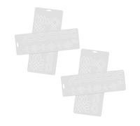 Abaodam Plantillas de Acolchado de Plástico de Color Blanco 4 Pcs Plantilla de Punto de Cruz para Patchwork y Punto de Cruz para Principiantes y Bordadores Experimentados