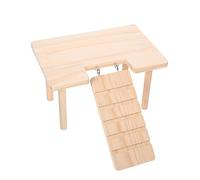 Abaodam Plataforma de hámster de madera con rampa, accesorio decorativo de chinchilla para enriquecimiento de cobayas, diseño seguro y fácil de colgar para ejercicio y diversión de animales