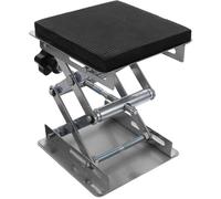 Abaodam Plataforma Elevadora de Laboratorio Elevador de Tijera de Acero Inoxidable, Negro, 4x4 Pulgadas, Altura 60-165mm, para Laboratorio, Soporte de Mesa Elevadora