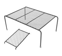 Abaodam Plataforma para Gallinas de Rutina de Hierro Grande Rejilla Metálica y Escalera, Soporte Resistente para Jaulas de Pájaros, Accesorio para Ejercicio y Entretenimiento de Mascotas