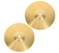 Abaodam Platillos Crash Resistentes y Portátiles Juego de 2 para Batería de Latón Dorado Ideales para Práctica de Jazz y Percusión Musical