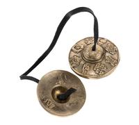 Abaodam Platillos Tingsha De Latón Para Meditación Instrumento Étnico Para Yoga y Rituales Sonido Resonante Para Relajación y Mindfulness Accesorio Musical Duradero Para Festividades