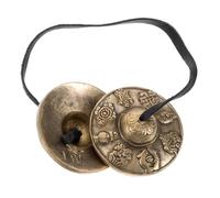 Abaodam Platillos Tingsha de Latón para Meditación Tibetana, Instrumento Étnico de Percusión Manual, Campanas Budistas para Terapia de Sonido y Ritual Vajrayana, Varios estilos