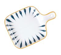 Abaodam Plato de Cerámica para Horno y Microondas, Plato de Desayuno Versátil de Tamaño Mediano, Color Madera Natural, Superficie Lisa y Pulida, Adecuado para Uso Doméstico y Restaurante