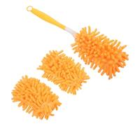 Abaodam Plumero de Chenilla Lavable para Limpieza de Coche y Hogar, Cepillo para Polvo del Tablero y Ventanas, Juego con Recambio para Ventilación y Superficies Múltiples, Tamaño Compacto