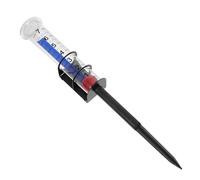 Abaodam Pluviómetro para Césped de Exterior con Soporte Resistente a Rayos Uv, Instalación Fácil y Base Estable para Jardín, Terraza y Uso Agrícola, Medidor Profesional de Lluvia