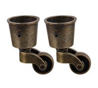 Abaodam Poleas para Muebles de Aleación de Zinc Color Bronce Antiguo, Ruedas Giratorias 360° para Sofás y Muebles, Pack de 2 Piezas, Accesorio para Transporte y Reposición en Hogar