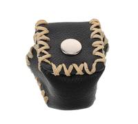 Abaodam Porta Tizas para Billar de Cuero Negro, Bolsa Portátil Cuadrada 3,5 X 3,5 X 3,5 Cm, Soporte Resistente a Polvo para Tiza de Taco, Adecuado para Juego Competitivo y Almacenamiento