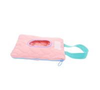 Abaodam Porta Toallitas Portátil de Algodón Rosa para Ñiño Tapa Abatible, sin Olor Extraño, Adecuado para Colgar en Bolso de Pañales y Viaje