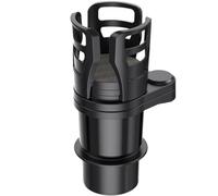 Abaodam Portavasos para Coche Multifuncional Negro Soporte Expandible de 2 Ranuras Base Antichoque y Rotación 360 Grados Portabebidas para Automóvil Organizador Práctico para Bebidas a