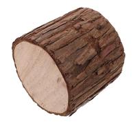 Abaodam Portavelas de Madera Diseño Realista de Tocón, Base Resistente y Pulida para Decoración Rústica y Centros de Mesa Hogar