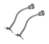 Abaodam Poste de Luz Exterior Portalámparas E27, Brazo Curvo de 30 Cm de Acero Inoxidable Resistente al Agua, Paquete de 2 Unidades para Iluminación de Jardín, Patio y Entrada