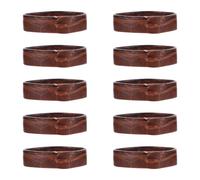 Abaodam Presilla para Correa de Reloj 20mm Cuero Marrón Oscuro Anilla Flexible Accesorio Portátil para Correa de Reloj 10 Piezas Uso Diario