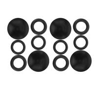 Abaodam Protectores Antipolvo para Manivelas de Bicicleta de Montaña y Carretera 21-23 Mm, Tapas de Aleación de Aluminio Negras, 4 Piezas, Cubierta Protectora para Juego de Bielas,