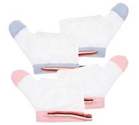 Abaodam Protectores Correctores Para Bebés Antisucción De Pulgar, Ajustables, De Nailon Transpirable, Protectores Para Evitar Chuparse El Dedo, Pack 2 Pares Para Niños Pequeños l Diseño a Rayas