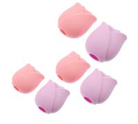 Abaodam Protectores para Preservar para Flexibles Silicona de de Maquillaje Rosa 6 Piezas Cerdas y Proteger Pinceles Portátiles