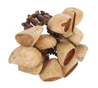Abaodam Pulsera de Campana de Muñeca de Cáscara de Nuez Natural, Instrumento de Percusión Artesanal Ligero Sonido Claro y Comodidad Manos Libres para Yoga y Danza