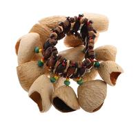 Abaodam Pulsera De Cáscara De Fruta Africana Sonajero De Mano Campana De Cáscara De Nuez Instrumento Musical Para Percusión Para Tocado Grupo o Solista