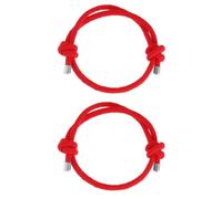 Abaodam Pulsera de Roja Nudo Trenzado y Cordón Ajustable 2 Unidades para Regalos y Buena Suerte