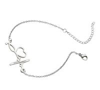 Abaodam Pulsera Electrocardiograma para Mujer Chica Adolescente, Diseño Geométrico Corazón Latido, Acero Inoxidable Color Acero, Adecuado Obsequio San Valentín y Ocasiones Obsequios