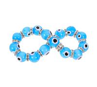 Abaodam Pulsera Estilo Mal de Ojo Turco de Cuentas de Cristal Azul, Brazalete Decorativo para Mujer, Joyería Creativa Vintage, Accesorio de Moda para Uso Diario y Obsequio