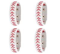 Abaodam Pulseras de Béisbol Hechas a Mano, 4 Piezas Ajustables de Hierro y Pu, Accesorio Deportivo Versátil para Niños y Adultos en Fiestas Deportivas