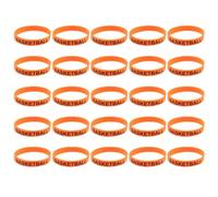 Abaodam Pulseras Diseño Llamativo Naranja Impresión de Letras de Silicona 25 para Fiestas Temáticas y Carnavales para Adapta a Hombres y Mujeres