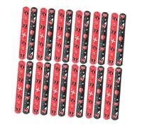 Abaodam Pulseras y Patrón que No se Desvanece de Pvc para Niños 24 Piezas Ninja Slap Resistente Diseño Temático Adecuado para Fiestas Infantiles