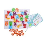 Abaodam Puzzle de Madera Educativo para Montessori con Letras y Números Desarrollo Cognitivo y Coordinación Mano-Ojo Juguetes Didácticos para Preescolar y Homeschooling