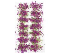 Abaodam Racimo de Flores Artificiales Púrpuras para Maquetas, Mini Grupo de Hierba Decorativo, Material de Bricolaje para Escenografía al Aire Libre, Accesorio para Modelo de Construcción