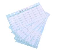 Abaodam Recambio para de de Papel Mensual de 14 Planificador Azul Diseño de 6 Anillas y Organización Fácil Oficina