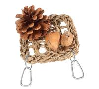 Abaodam Red de escalada para periquitos, cuerda resistente para loros, masticar, para enriquecer y cuidar la jaula, fácil de instalar, red colgante para pájaros