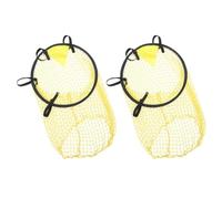 Abaodam Red de Portería de Fútbol 2 Piezas, Red Objetivo Amarilla de Nylon para Práctica y Entrenamiento Juvenil, Equipo Portátil para Mejorar Precisión en Tiros y Entrenamiento de Fútbol